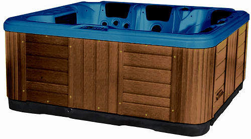 Hot Tub Blue Ocean Hot Tub (Chocolate Cabinet & Yellow Cover).