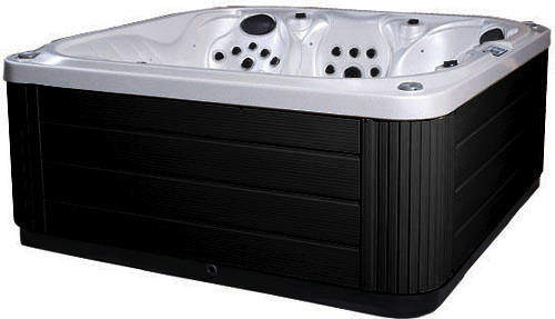 Hot Tub White Venus Hot Tub (Black Cabinet & Gray Cover).