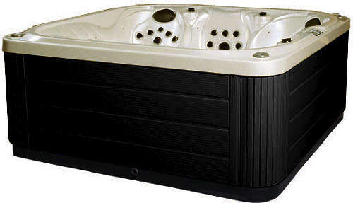 Hot Tub Pearlescent Venus Hot Tub (Black Cabinet & Yellow Cover).
