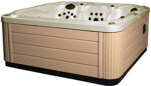 Hot Tub Pearlescent Venus Hot Tub (Light Yellow Cabinet & Gray Cover).