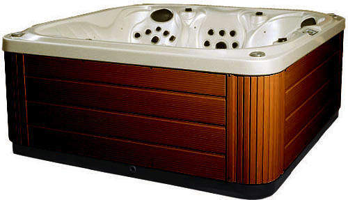 Hot Tub Pearlescent Venus Hot Tub (Chocolate Cabinet & Gray Cover).