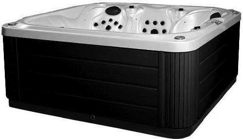 Hot Tub Silver Venus Hot Tub (Black Cabinet & Yellow Cover).