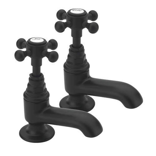 Tre Mercati Allora Bath Taps (Pair, Matt Black).