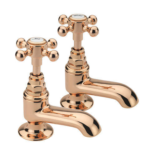 Tre Mercati Allora Bath Taps (Pair, Rose Gold).