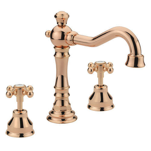 Tre Mercati Allora 3 Hole Bath Filler Tap (Rose Gold).