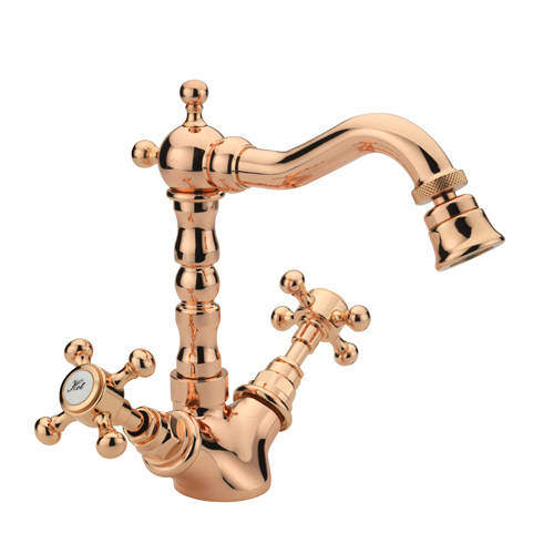 Tre Mercati Allora Bidet Mixer Tap & Waste (Rose Gold).