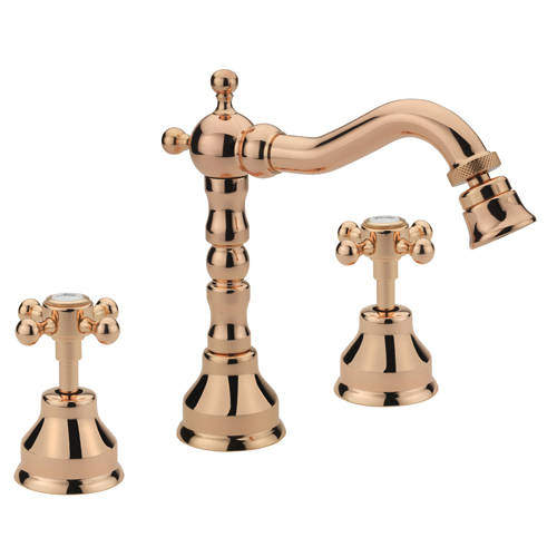 Tre Mercati Allora 3 Hole Bidet Tap & Waste (Rose Gold).