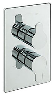 Tre Mercati Lollipop Thermostatic Twin Shower Valve (Chrome).