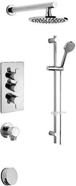 Tre Mercati Lollipop Thermostatic 3 Way Shower Set (Chrome).