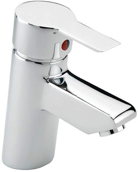 Tre Mercati Angle Mono Basin Mixer Tap With Pop Up Waste (Chrome).