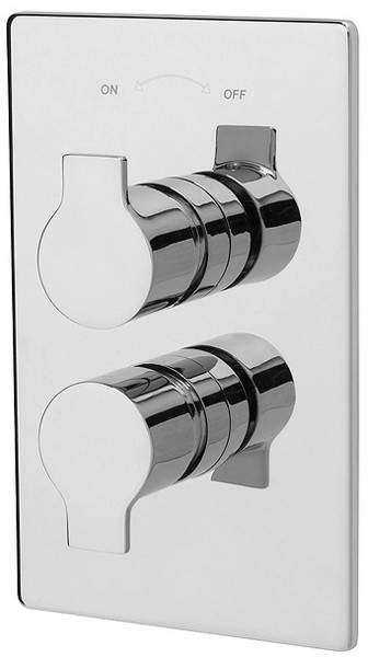 Tre Mercati Ora Thermostatic Twin Shower Valve (Chrome).