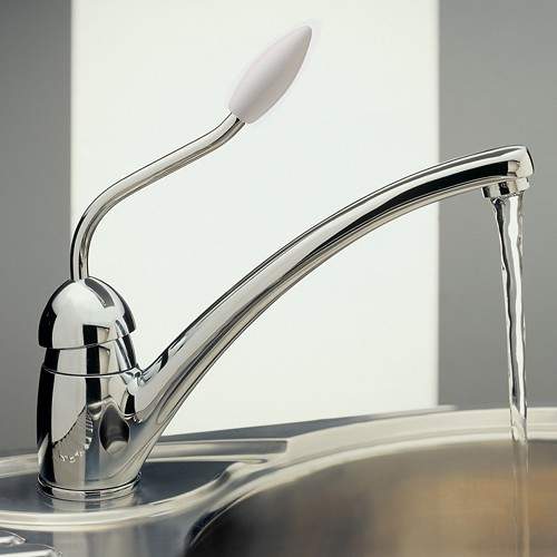 Tre Mercati Kitchen Picasso Kitchen Tap With White Knob (Chrome).