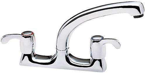 Tre Mercati Kitchen Capri Dual Flow Mixer Kitchen Tap With Lever Heads (Chrome).