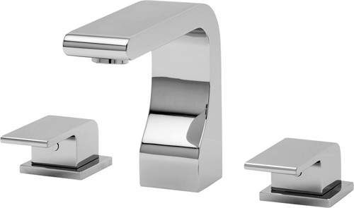 Tre Mercati Rubik 3 Tap Hole Basin Mixer Tap (Chrome).