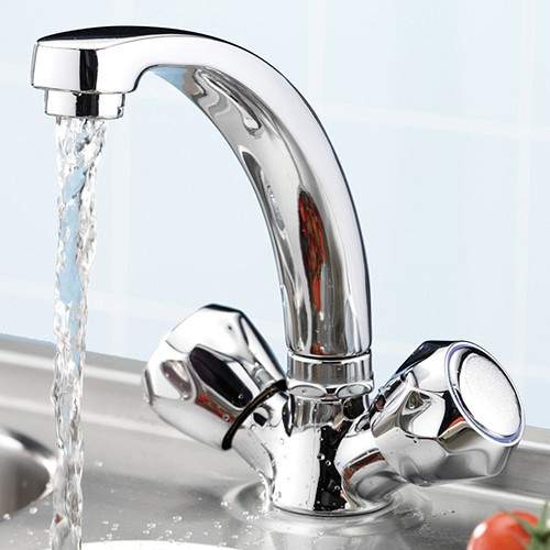 Tre Mercati Kitchen Capri Mixer Kitchen Tap With Italy Heads (Chrome).