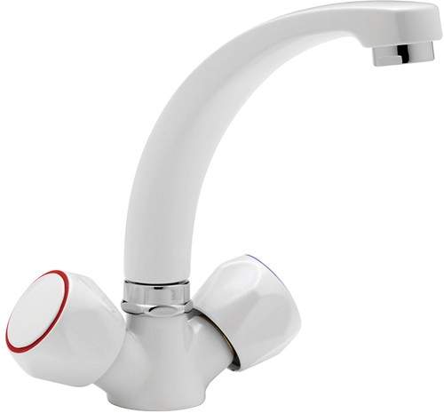 Tre Mercati Kitchen Capri Mixer Kitchen Tap (White).