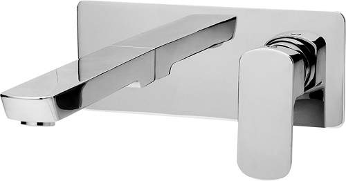 Tre Mercati Vamp 2 Hole Wall Mounted Basin Mixer Tap (Chrome).