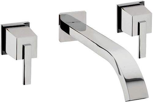 Tre Mercati Mr Darcy 3 Hole Wall Mounted Basin Mixer Tap (Chrome).