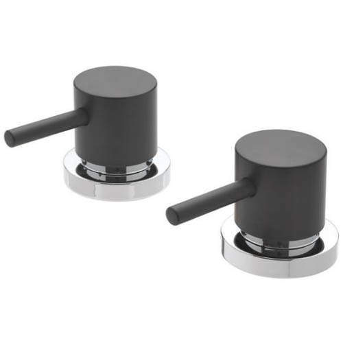 Tre Mercati Milan 3/4" Side Valves (Pair, Matt Black).