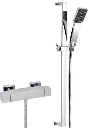 Tre Mercati Geysir Thermostatic Bar Shower Valve With Slide Rail Kit.