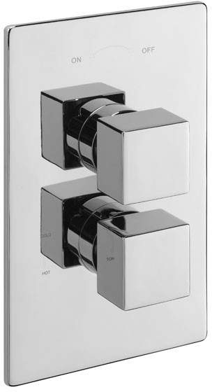 Tre Mercati Geysir Thermostatic 2 Way Twin Shower Valve (Chrome).