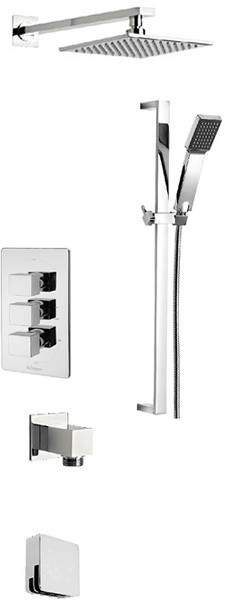 Tre Mercati Dance Thermostatic 3 Way Shower Set (Chrome).