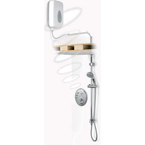 Triton Electric Showers Wireless T300si 10.5kW In Satin Chrome.