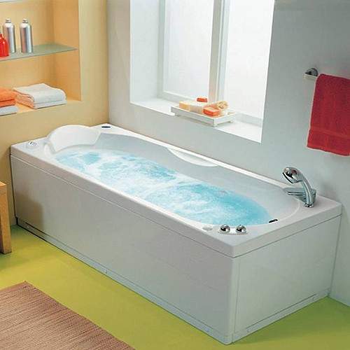 Twyford Sophia 6 Jet Whirlpool Bath With Taps. 1700x750mm (Left Hand).