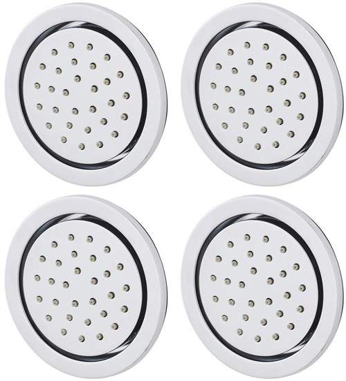 Ultra Showers 4 x Adjustable Round Body Jets (Flush To Wall).