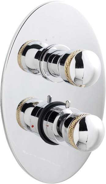 Ultra Contour Twin concealed thermostatic shower valve (chrome/gold)