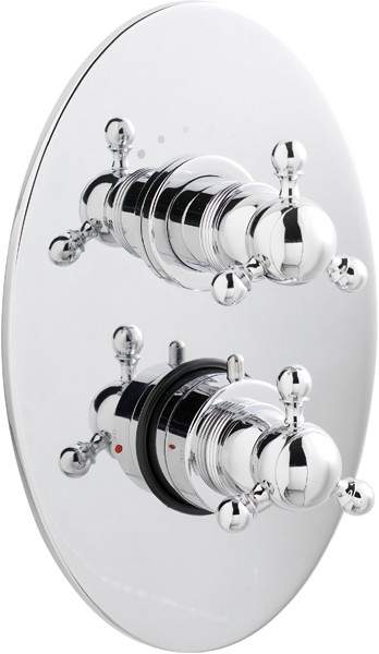 Monet Thermostatic Twin Shower Valve.