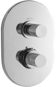 Ultra Laser Twin concealed thermostatic shower valve