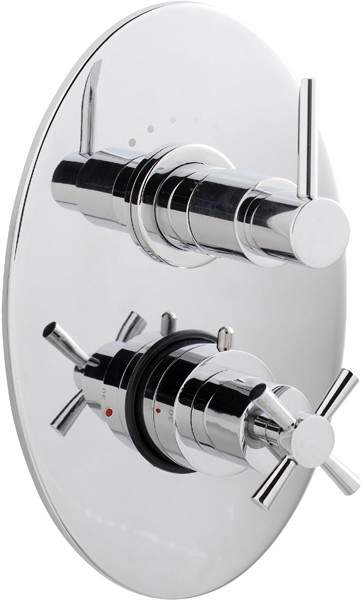 Ultra Pixi 3/4" Twin Concealed Thermostatic Shower Valve.