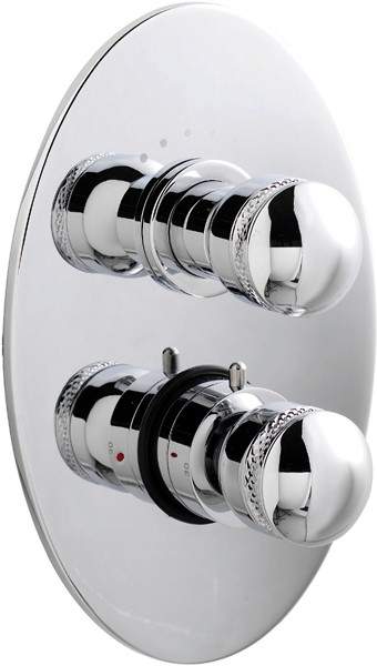 Ultra Contour Twin concealed shower valve with diverter