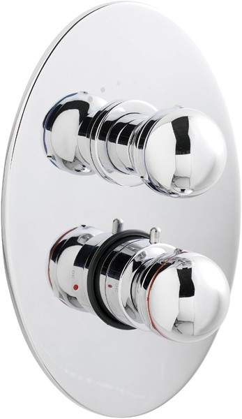 Jupiter Twin concealed shower valve with diverter