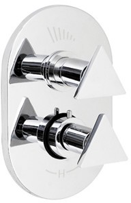 Ultra Isla Twin concealed shower valve with diverter