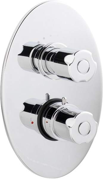 Ultra Exact Twin concealed shower valve with diverter