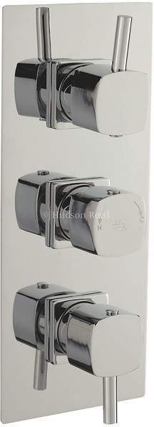 Hudson Reed Jule Triple concealed thermostatic shower valve.