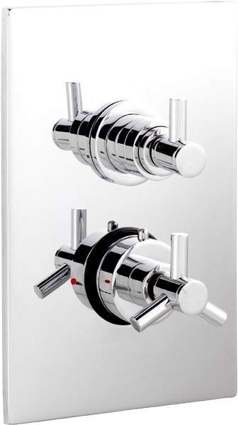 Ultra Aspect 3/4" Twin Concealed Thermostatic Shower Valve.