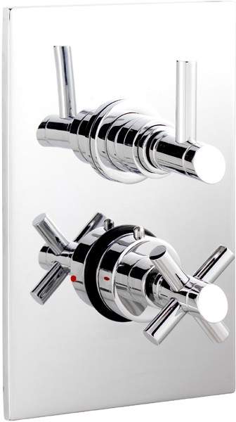 Ultra Scene 3/4" Twin Concealed Thermostatic Shower Valve.