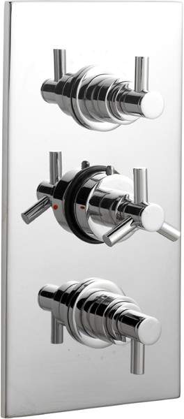 Ultra Horizon 3/4" Triple Concealed Thermostatic Shower Valve.