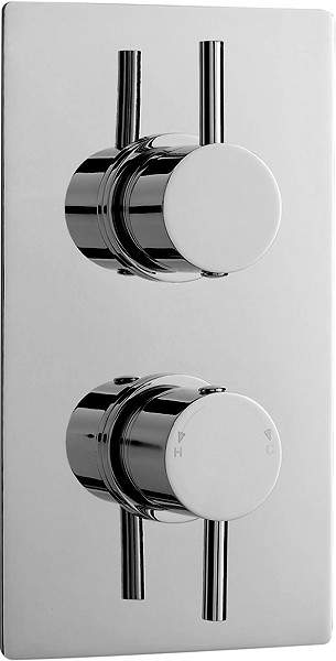 Nuie Quest Twin Concealed Thermostatic Shower Valve With Diverter.