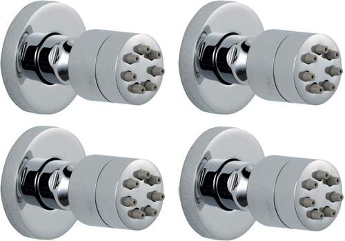 Hudson Reed Shower Jets 4 x Mini Round body Jets (Chrome).