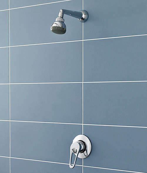 Ultra Showers Ocean Manual Concealed Shower Valve & Fixed Shower Head.