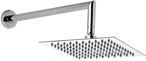 Hudson Reed P-zazz Ultra Thin Shower Head And Arm. 200mm.