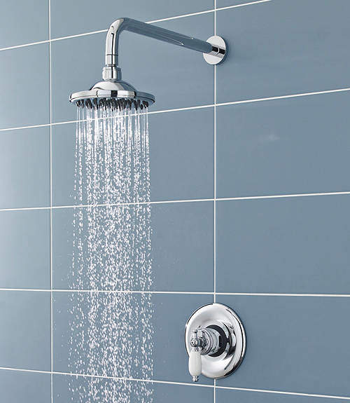 Ultra Showers Sequential Thermostatic Shower Valve With Head & Arm (Chrome).