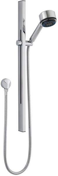 Ultra Showers Square Slide Rail Kit With Round Handset (Chrome).