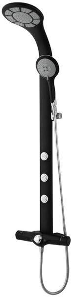 Hudson Reed Showers Domino Thermostatic Shower Panel (Black).