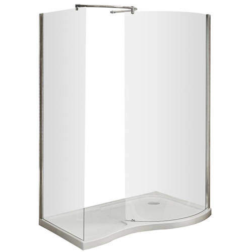 Nuie Enclosures Walk In Shower Enclosure (1395x906mm).