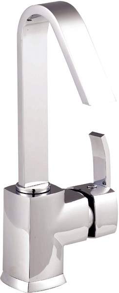 Hudson Reed Arcade Single Lever Mono Basin Mixer Tap (Chrome).